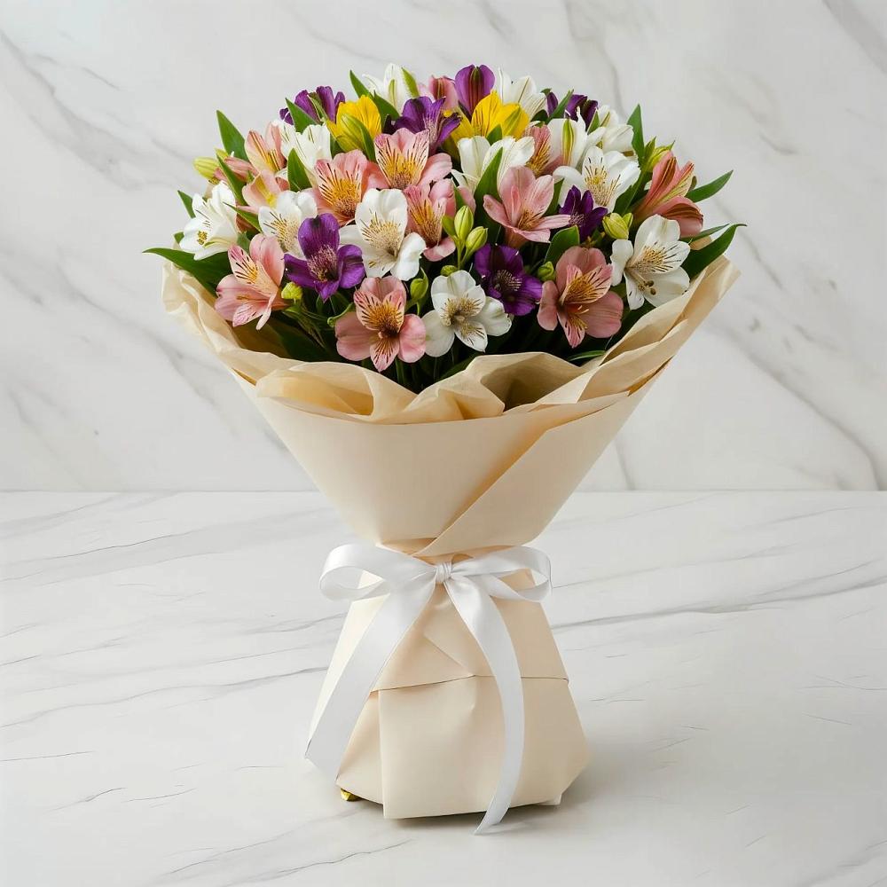 Букет цветов из: Альстромерии в Петра Дубрава