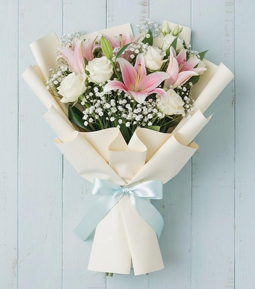 Букет цветов из: Лилии в Петра Дубрава