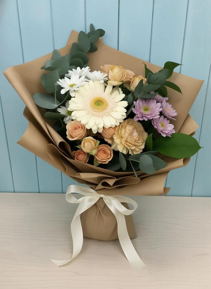 Букет цветов из: Герберы и Хризантемы в Петра Дубрава