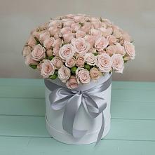 Цветочная композиция из Розы в шляпной коробке в Петра Дубрава