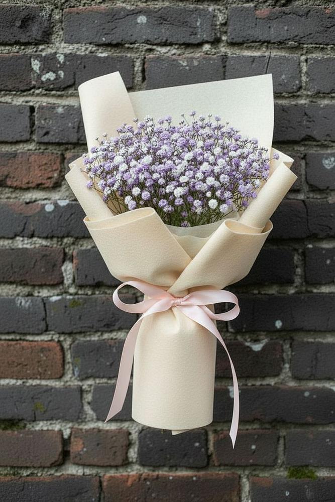 Букет цветов из: Гипсофила в Петра Дубрава