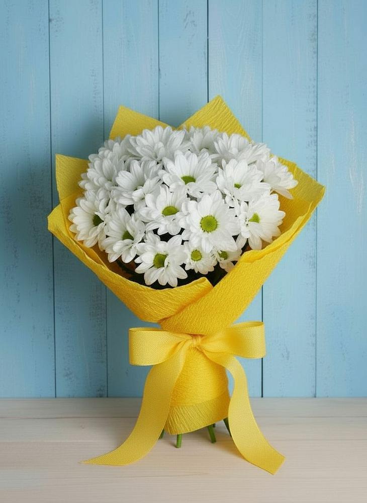 Букет цветов из: Хризантемы в Петра Дубрава