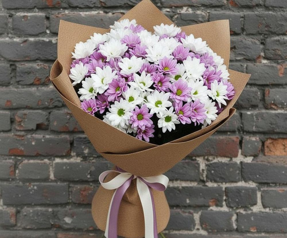 Букет цветов из: Хризантемы в Петра Дубрава