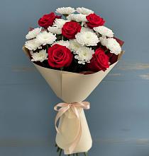 Букет цветов из:  Розы и Хризантемы в Петра Дубрава