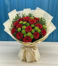 Букет цветов из:  Розы и Хризантемы в Петра Дубрава