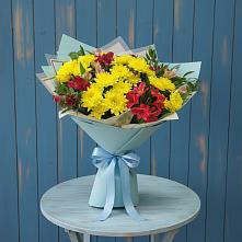 Букет цветов из:  Альстромерии и Хризантемы в Петра Дубрава