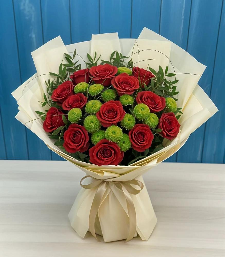 Букет цветов из: Розы и Хризантемы в Петра Дубрава