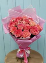 Букет 15 Розовых роз Равель #REPLACE_PRED# Петра Дубрава